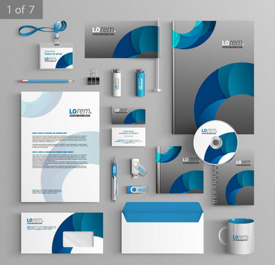 灰底藍(lán)色弧形設(shè)計(jì)VI 構(gòu)筑現(xiàn)代企業(yè)視覺形象的藝術(shù)與策略