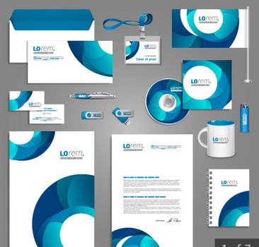 藍(lán)色圓形VI設(shè)計(jì) 塑造企業(yè)形象的藝術(shù)